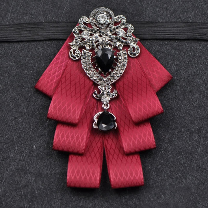 Conjunto de 3 pajaritas con diamantes de imitación negros a cuadros