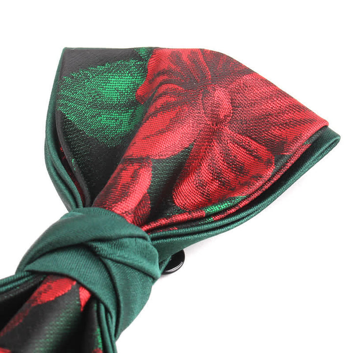 Pajarita elegante con motivos florales y botánicos para hombre