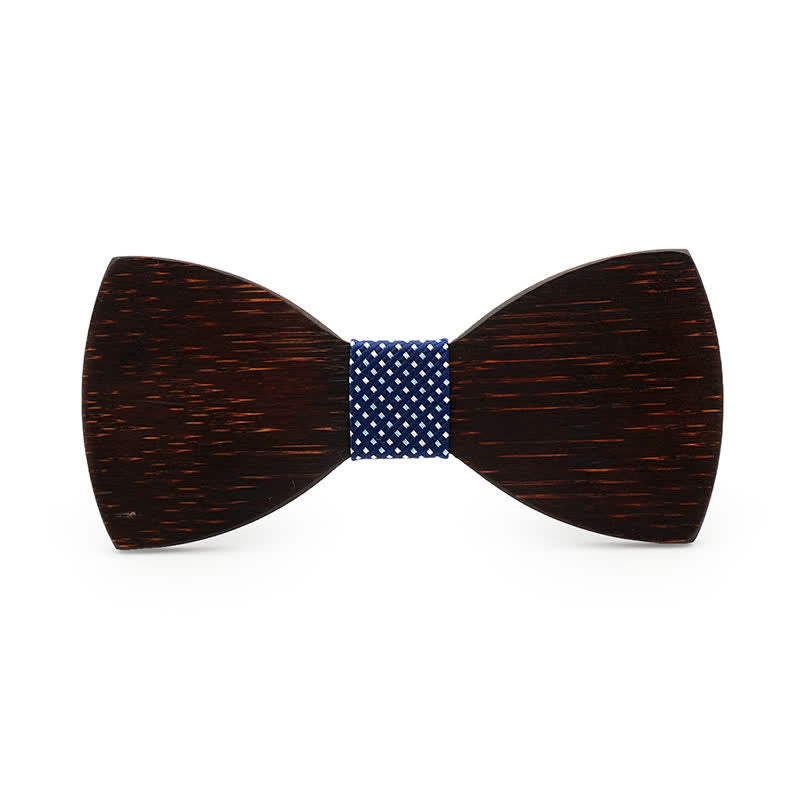 Pajarita de madera negra novedosa para hombre