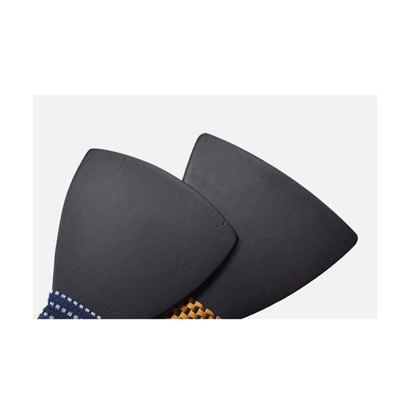 Juego de 2 gemelos de pajarita de madera negros para hombre