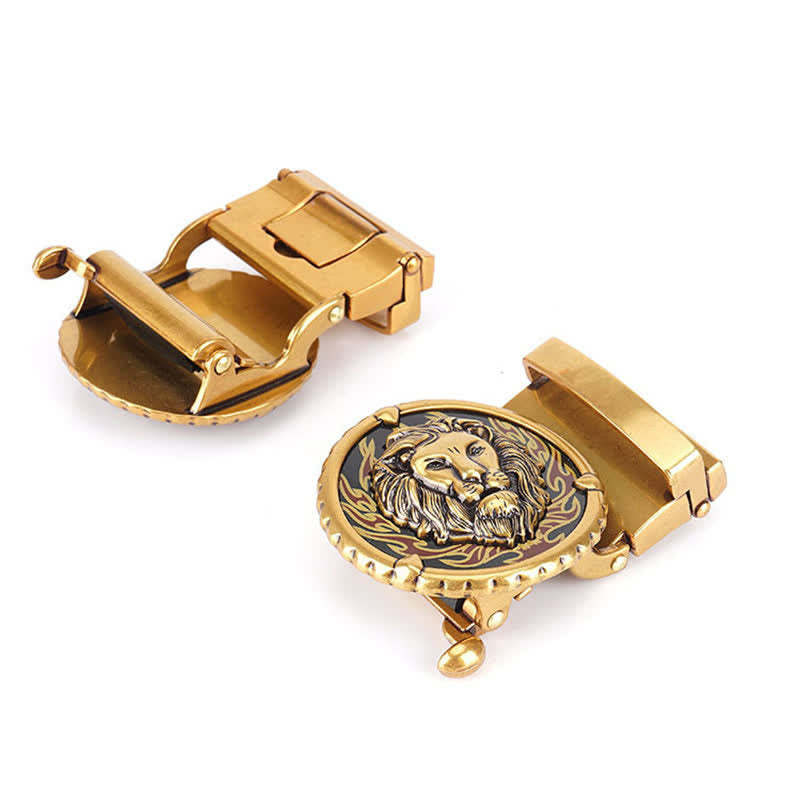 Cinturón de nailon práctico con estampado de cabeza de león para hombre - image 7