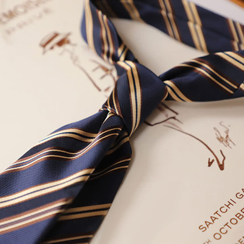 Corbata clásica de rayas para uso diario en la oficina para hombre