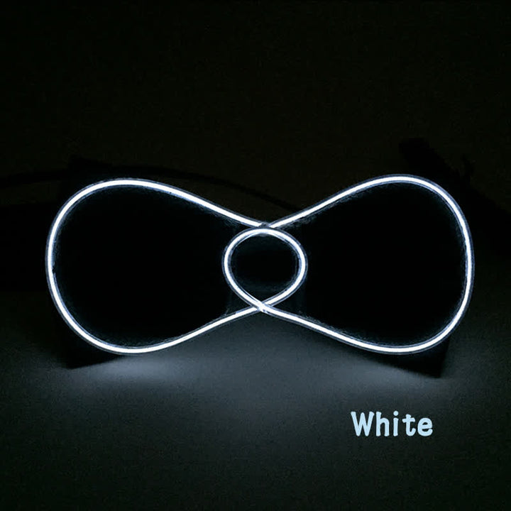 Pajarita luminosa con luz LED redonda intermitente