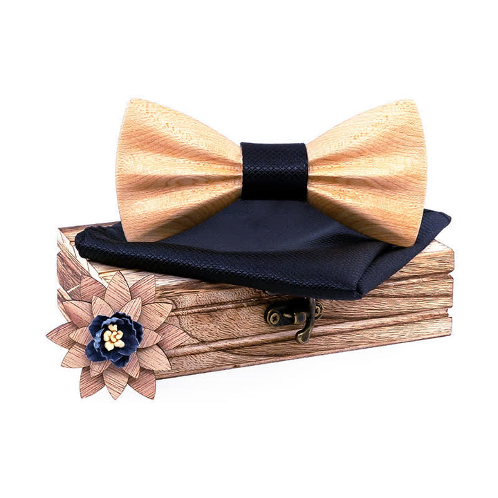 Juego de 3 pajaritas de madera con pliegues tallados a mano para hombre