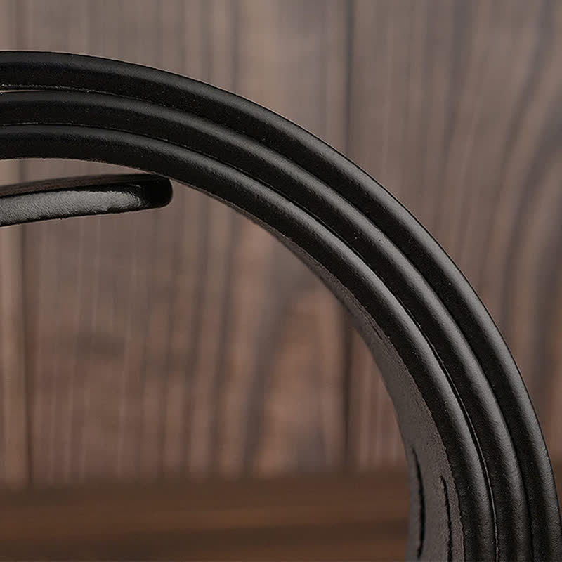 Cinturón de cuero para pantalón informal de doble punta para hombre