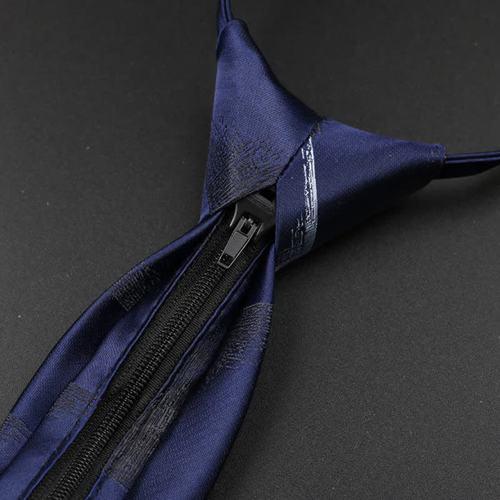 Corbata con cremallera azul grisácea para hombre Horizon
