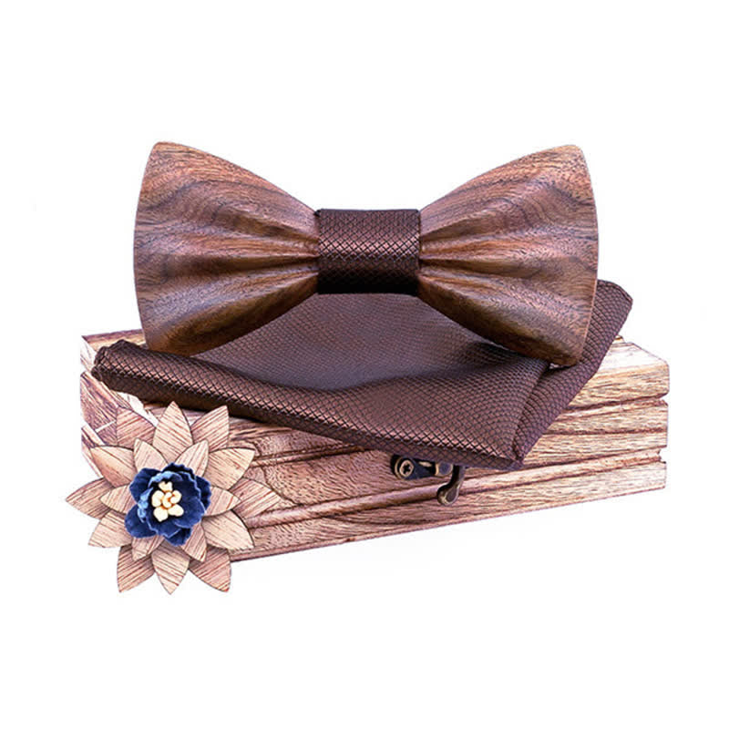 Juego de 3 pajaritas de madera con pliegues tallados a mano para hombre