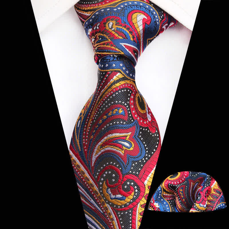 Conjunto de 2 corbatas Peisley para hombre en rojo y azul marino