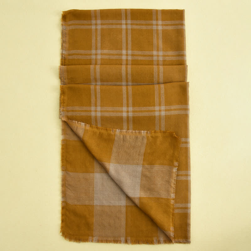 Bufanda informal de cuadros estilo británico para hombre