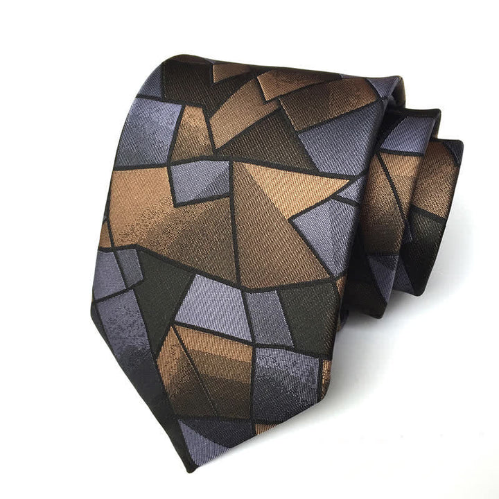 Corbata abstracta geométrica artística para hombre