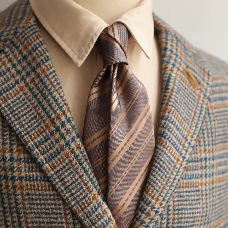 Corbata clásica de rayas para uso diario en la oficina para hombre