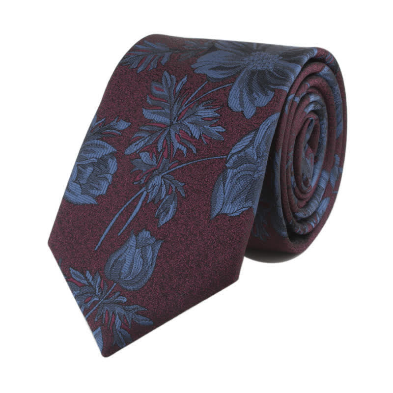 Corbata con tallo y flores novedosas para hombre