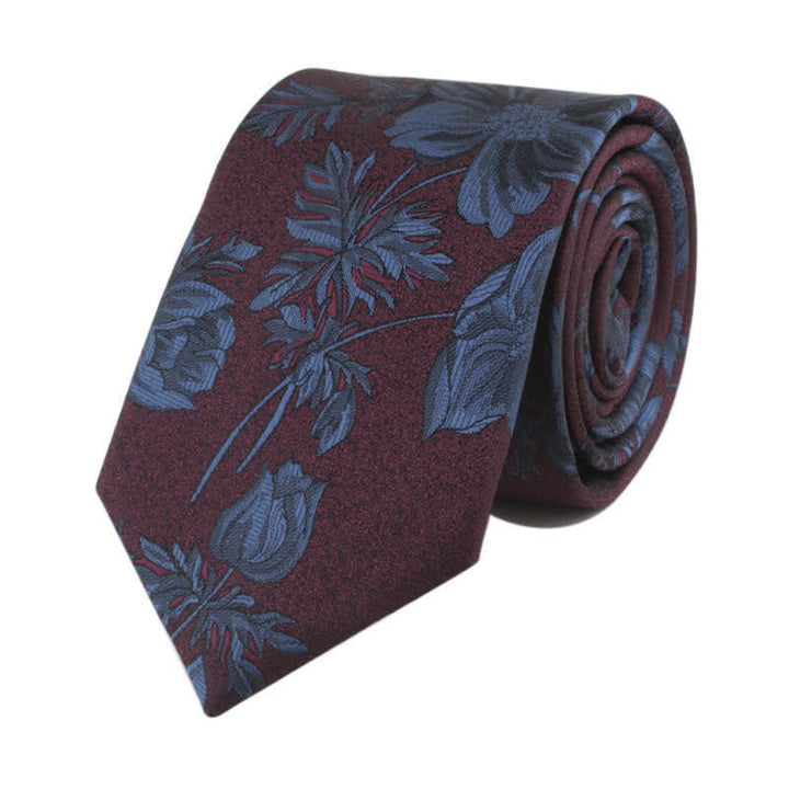 Corbata con tallo y flores novedosas para hombre