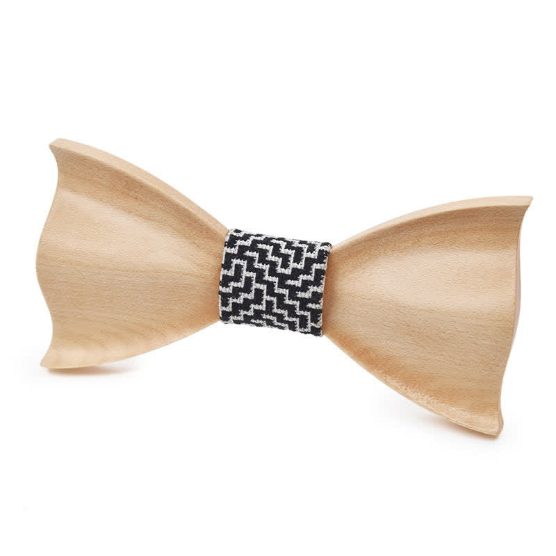Pajarita clasica de madera de arce para hombre