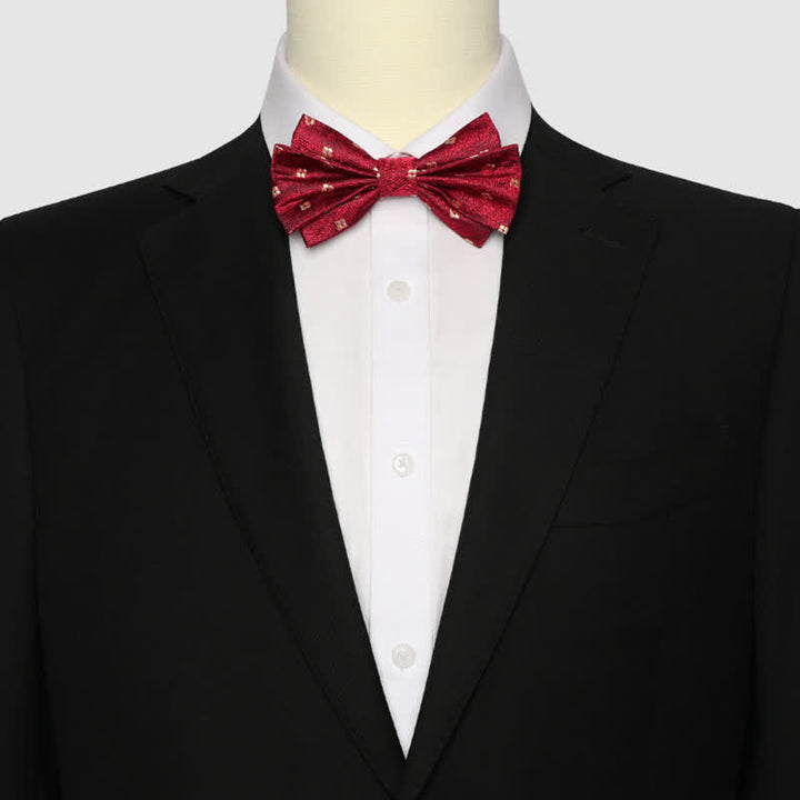 Pajarita roja con pequeñas flores perfumadas para hombre