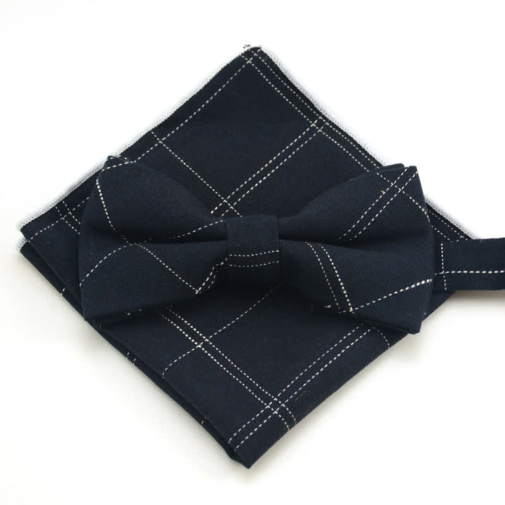Conjunto de 2 pajaritas clásicas a cuadros para hombre