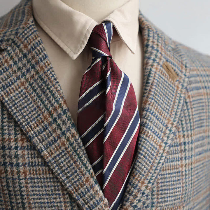 Corbata clásica de rayas para uso diario en la oficina para hombre