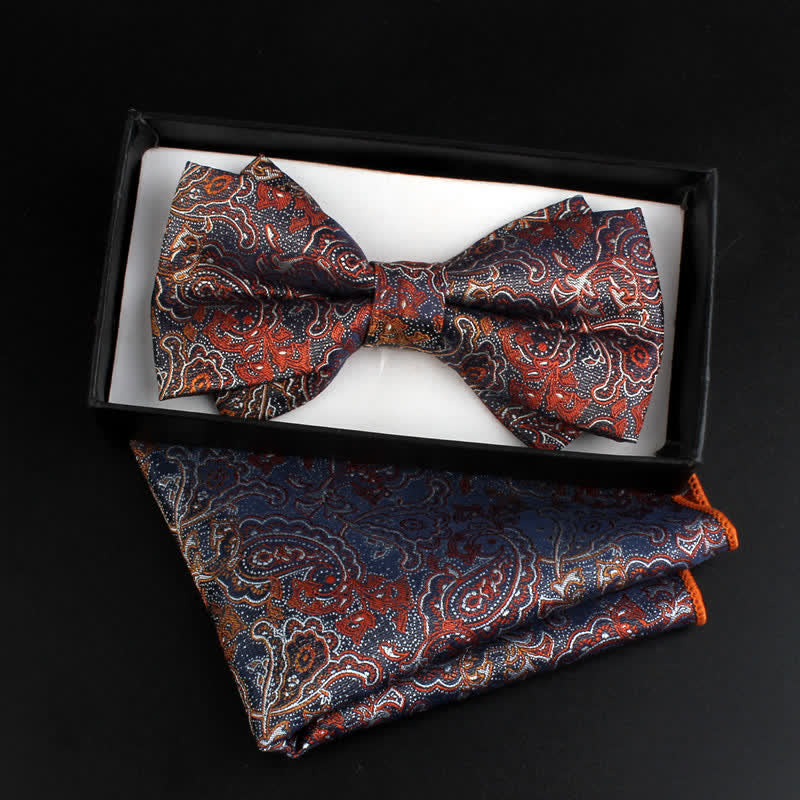 Conjunto de 2 pijamas con estampado floral de cachemira neoclásico para hombre