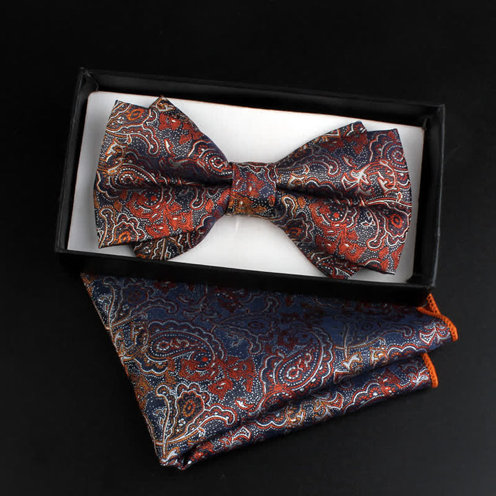 Conjunto de 2 pijamas con estampado floral de cachemira neoclásico para hombre