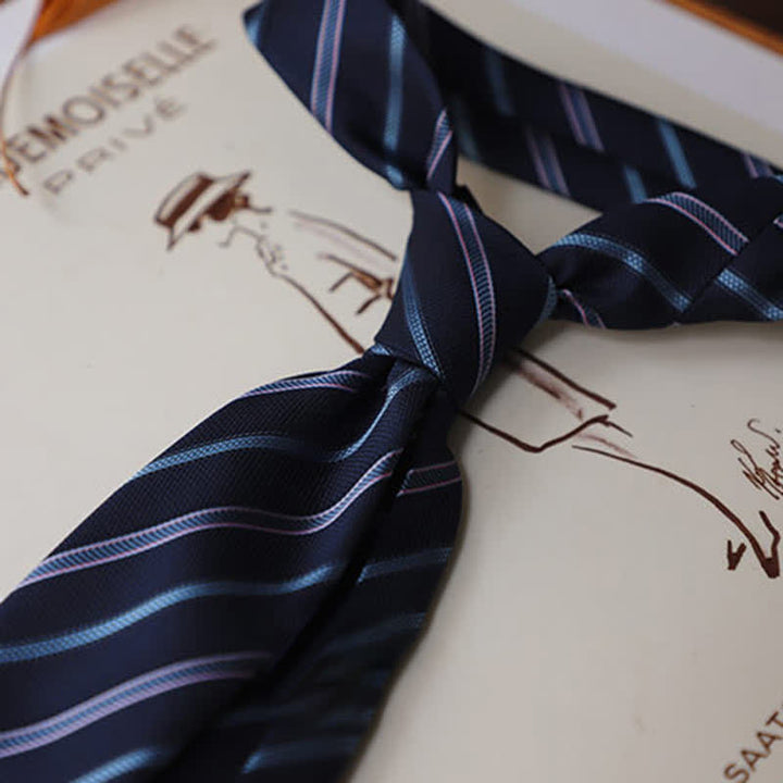 Corbata clásica de rayas para uso diario en la oficina para hombre