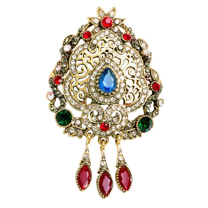 Broche de gota de agua bohemio exótico para mujer