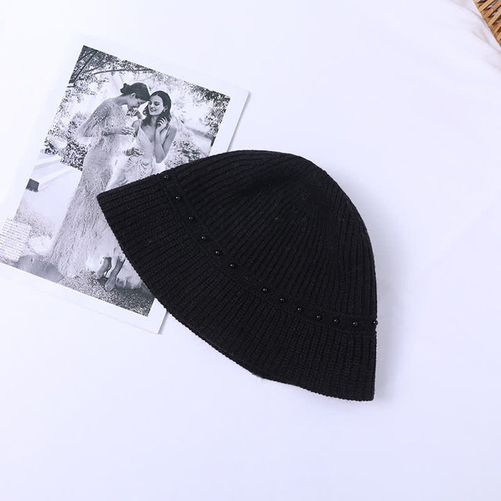 Sombrero de pescador con perlas para vacaciones de mujer