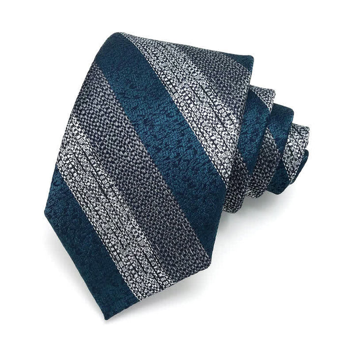 Corbata ancha de rayas múltiples para hombre