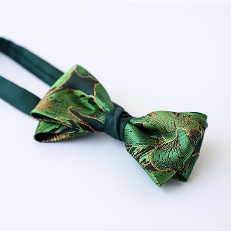 Pajarita Koi en tono dorado de la serie verde para hombre