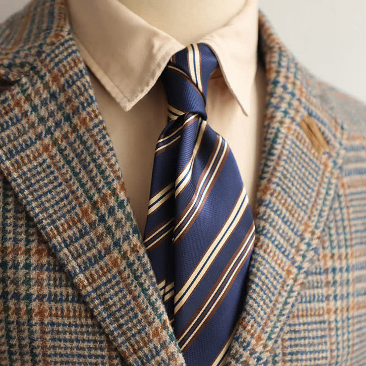 Corbata clásica de rayas para uso diario en la oficina para hombre