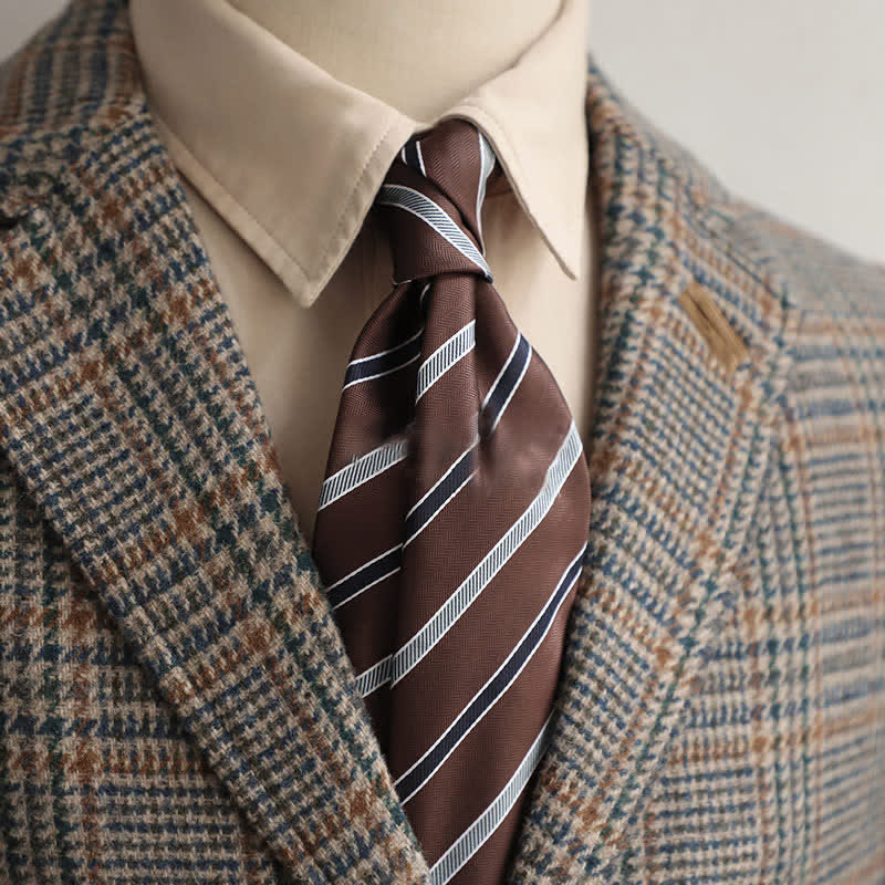 Corbata clásica de rayas para uso diario en la oficina para hombre