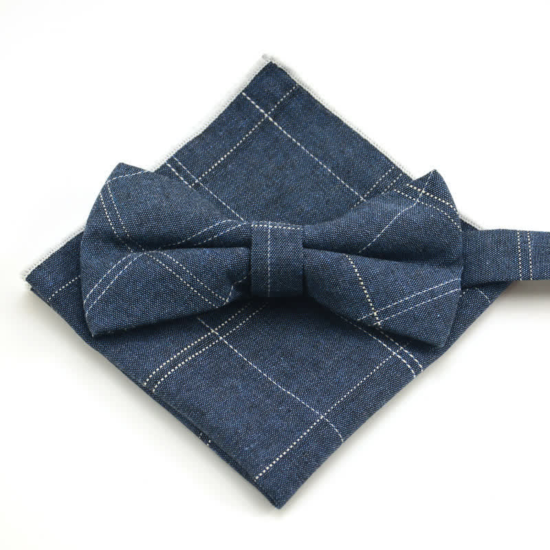Conjunto de 2 pajaritas clásicas a cuadros para hombre