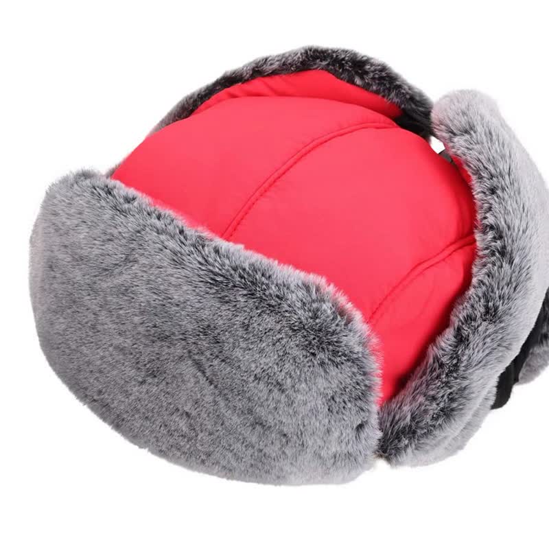 Conjunto de gorro de aviador unisex para exteriores con piel sintética