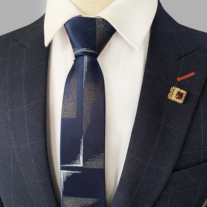 Corbata con cremallera azul grisácea para hombre Horizon