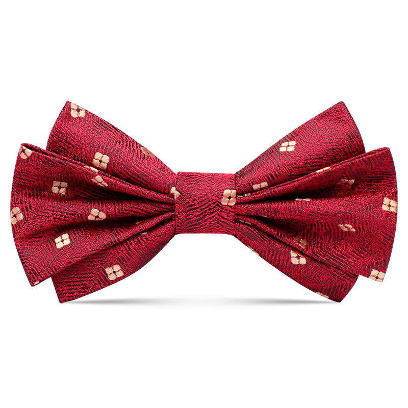Pajarita roja con pequeñas flores perfumadas para hombre