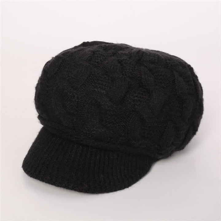 Gorro holgado con visera y forro mullido para mujer