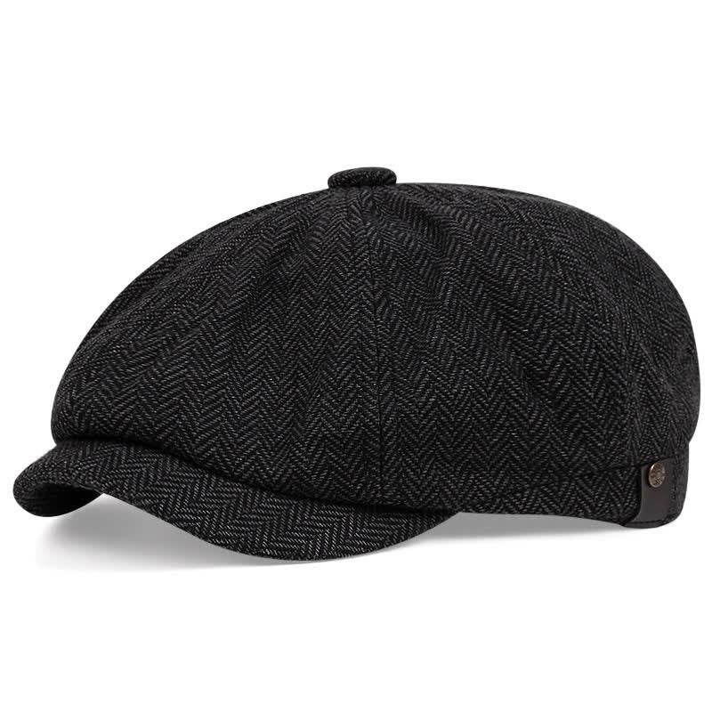 Boina octogonal de tweed de artista