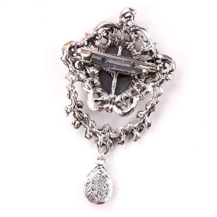 Broche de lágrima con camafeo para mujer