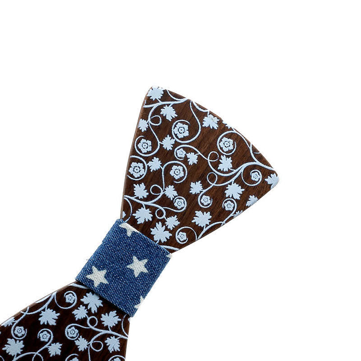 Pajarita de madera con estampado floral glorioso para niños