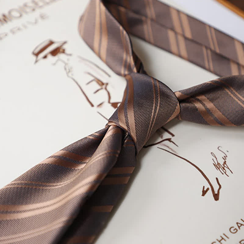 Corbata clásica de rayas para uso diario en la oficina para hombre