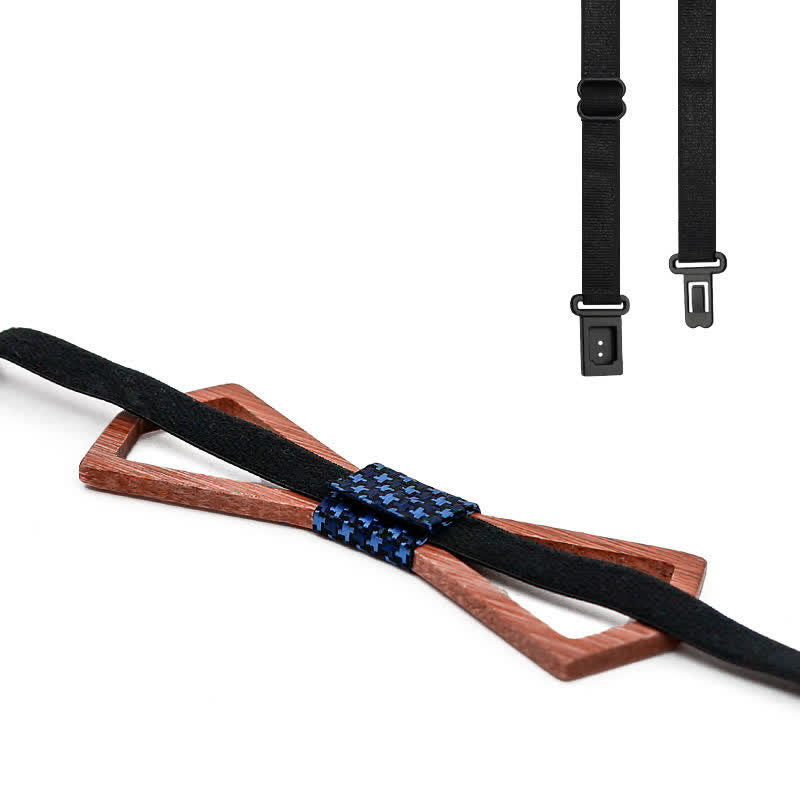 Juego de 3 pajaritas de madera con diseño tallado hueco para hombre.