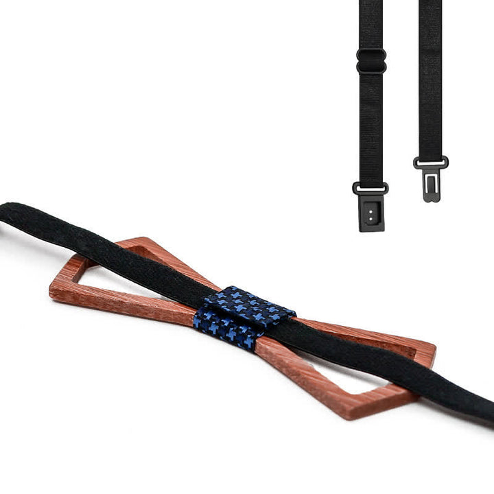 Juego de 3 pajaritas de madera con diseño tallado hueco para hombre.