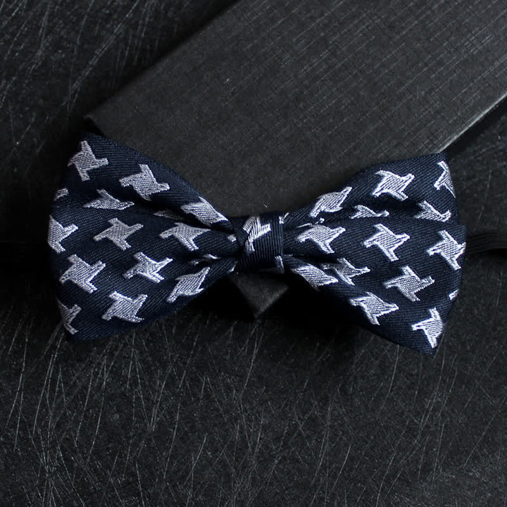 Pajarita de dos capas con estampado abstracto para hombre
