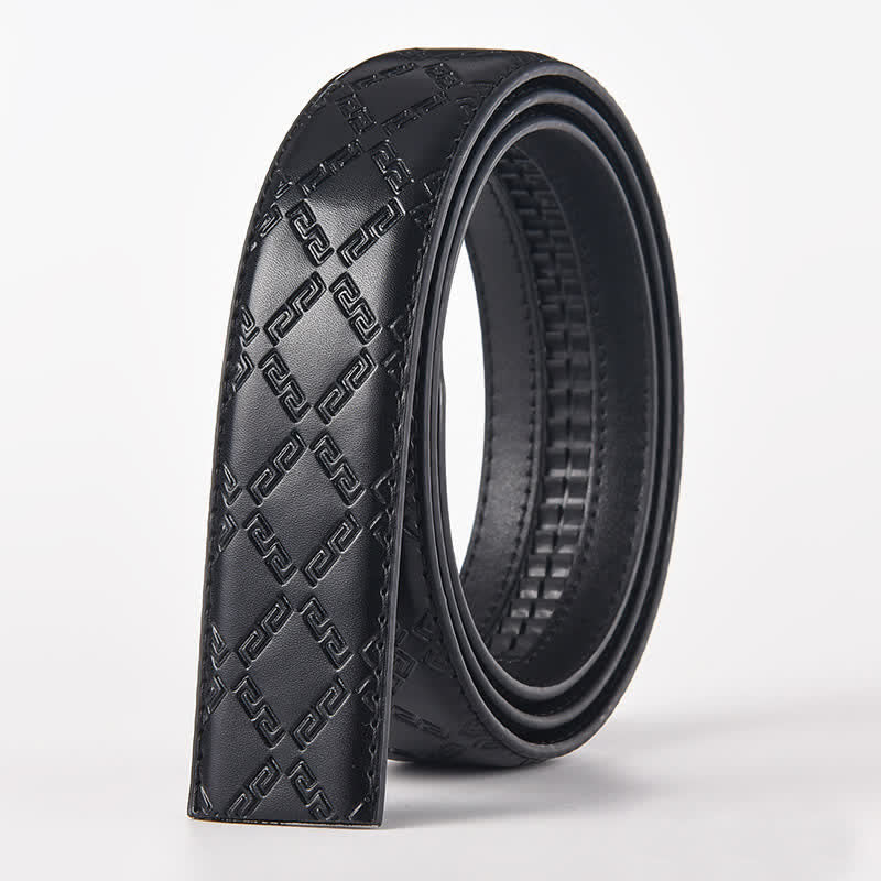 Cinturón de cuero con hebilla automática de cabeza de tigre para hombre