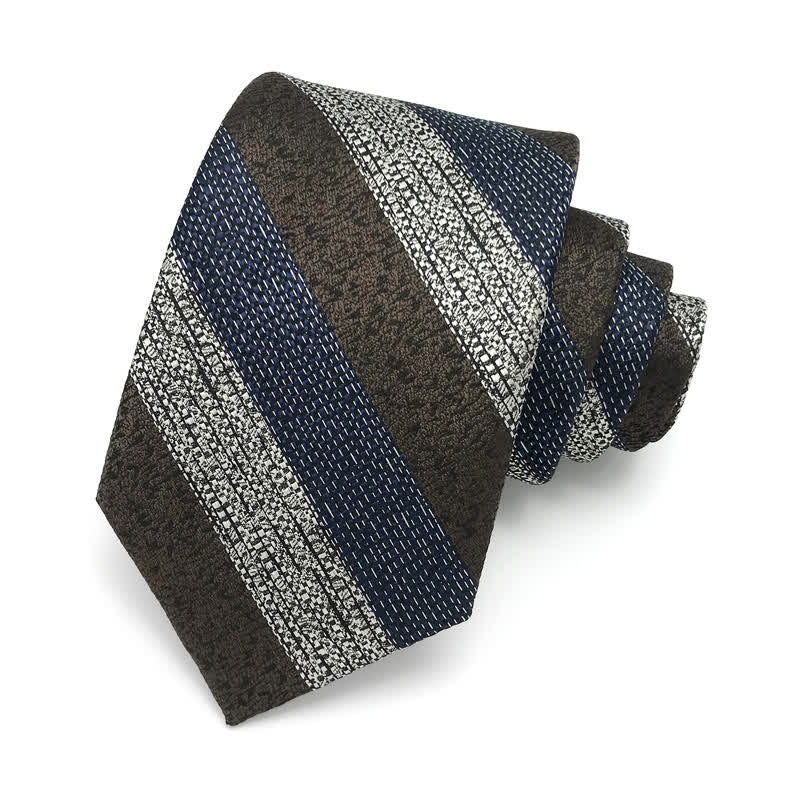 Corbata ancha de rayas múltiples para hombre