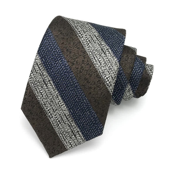 Corbata ancha de rayas múltiples para hombre