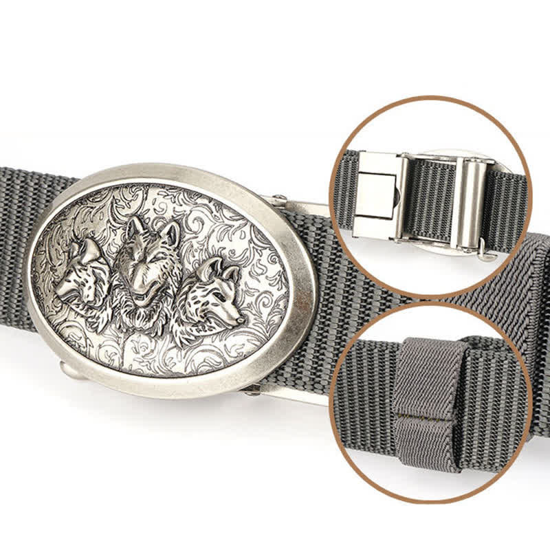 Cinturón de nailon sencillo Hungry Wolves para hombre
