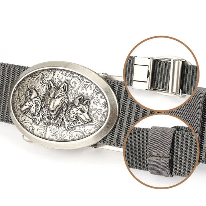 Cinturón de nailon sencillo Hungry Wolves para hombre