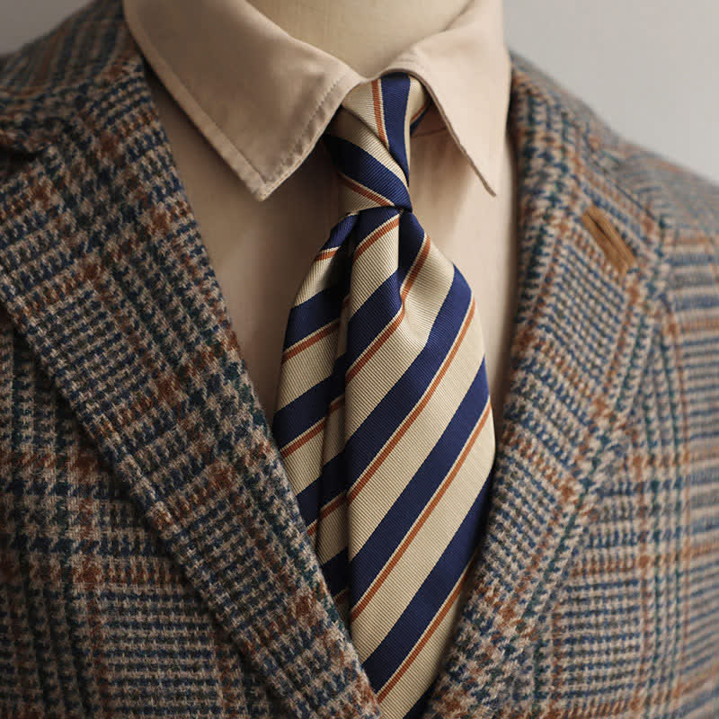 Corbata clásica de rayas para uso diario en la oficina para hombre