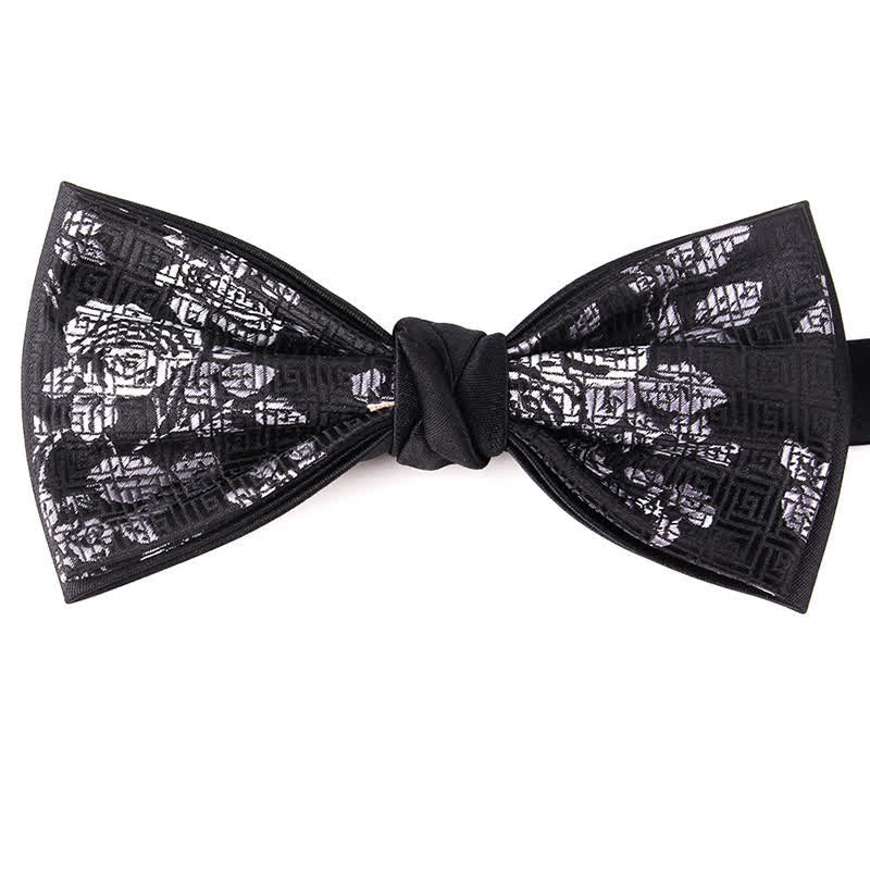 Pajarita elegante con motivos florales y botánicos para hombre