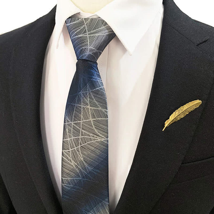 Corbata con cremallera azul grisácea para hombre Horizon